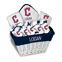 Chad & Jake Navy Cleveland Guardians Personalized Block C Large Gift Basket