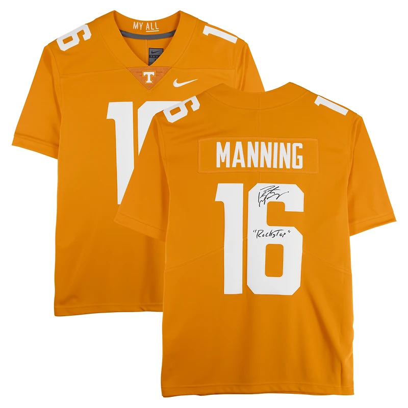 Peyton Manning Tennessee Volunteers Autographed Tennesee Orange Nike Limited Jersey with "Rocky Top" Inscription
