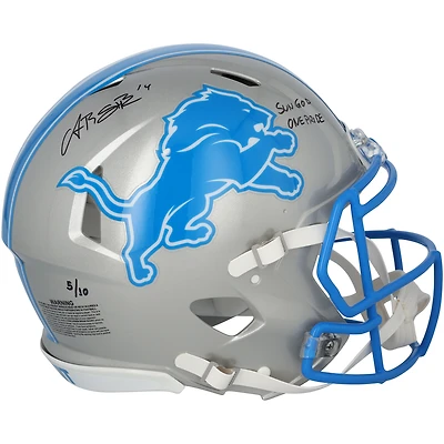Amon-Ra St. Brown Detroit Lions Autographed Riddell Speed Authentic Helmet with "Sun God" & "One Pride" Inscriptions - Limited Edition of 10