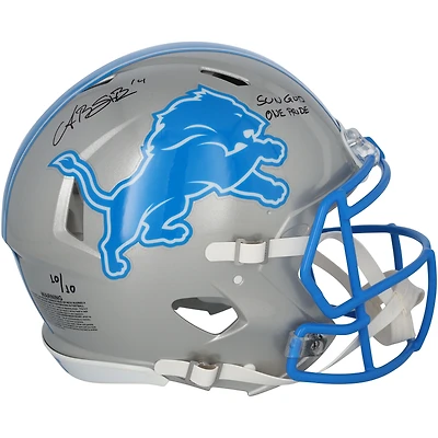 Amon-Ra St. Brown Detroit Lions Autographed Riddell Speed Authentic Helmet with "Sun God" & "One Pride" Inscriptions - Limited Edition #10/10