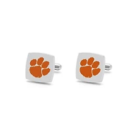 FanDrip Silver Clemson Tigers Cufflinks