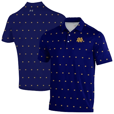 Men's Under Armour Navy Notre Dame Fighting Irish ArmourFuse Freedom Polo
