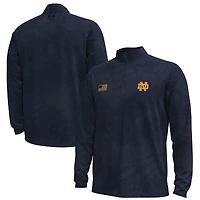 Men's Under Armour Navy Notre Dame Fighting Irish Freedom Collection ArmorFuse Half-Zip Top
