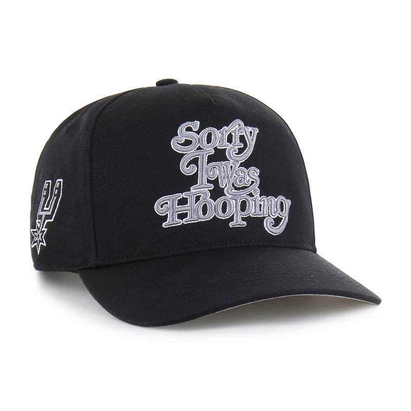 Men's Brand Seen by '47 Black San Antonio Spurs Sorry I Was Hooping Hitch Adjustable Hat