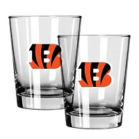 The Memory Company Cincinnati Bengals 15oz. Two-Pack Rocks Glass Gift Set
