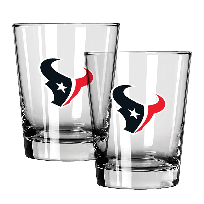 The Memory Company Houston Texans 15oz. Two-Pack Rocks Glass Gift Set