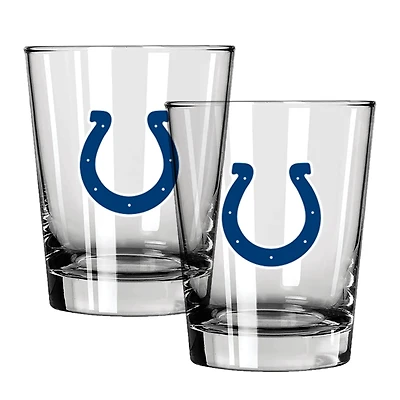 The Memory Company Indianapolis Colts 15oz. Two-Pack Rocks Glass Gift Set