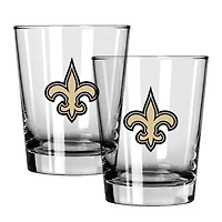 The Memory Company New Orleans Saints 15oz. Two-Pack Rocks Glass Gift Set