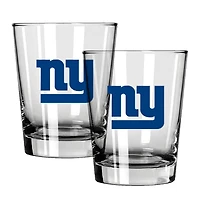 The Memory Company New York Giants 15oz. Two-Pack Rocks Glass Gift Set