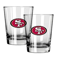 The Memory Company San Francisco 49ers 15oz. Two-Pack Rocks Glass Gift Set