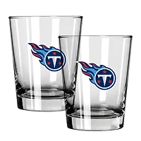 The Memory Company Tennessee Titans 15oz. Two-Pack Rocks Glass Gift Set