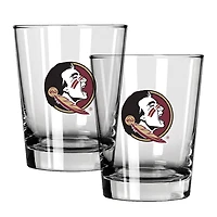 The Memory Company Florida State Seminoles 15oz. Two-Pack Rocks Glass Gift Set