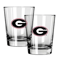 The Memory Company Georgia Bulldogs 15oz. Two-Pack Rocks Glass Gift Set