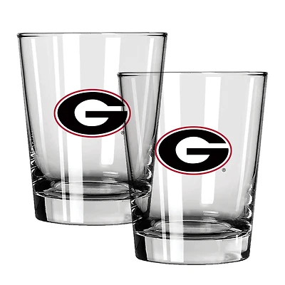 The Memory Company Georgia Bulldogs 15oz. Two-Pack Rocks Glass Gift Set