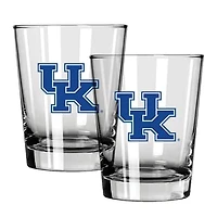 The Memory Company Kentucky Wildcats 15oz. Two-Pack Rocks Glass Gift Set