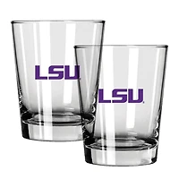 The Memory Company LSU Tigers 15oz. Two-Pack Rocks Glass Gift Set
