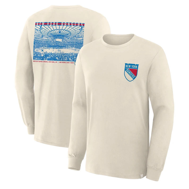 Men's Fanatics Beige New York Rangers Centennial Long Sleeve T-Shirt