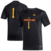 Men's adidas #1 Black Grambling Tigers Replica Football Jersey