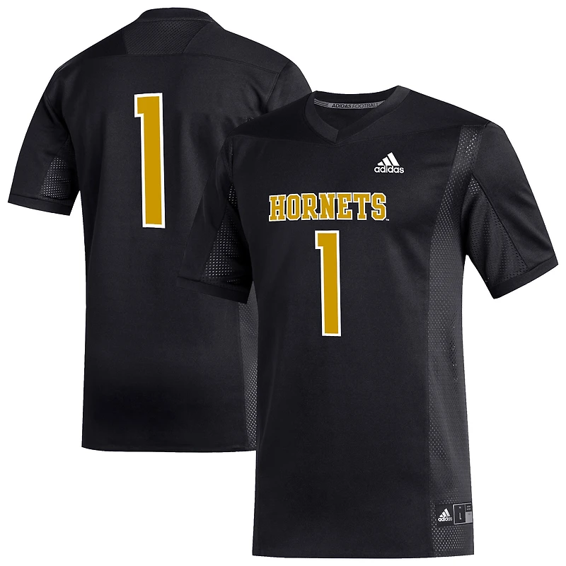 Men's adidas #1 Black Alabama State Hornets Replica Football Jersey