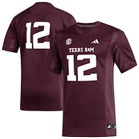 Men's adidas #12 Maroon Texas A&M Aggies Replica Football Jersey
