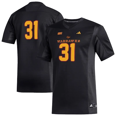 Men's adidas #31 Black ULM Warhawks Replica Football Jersey