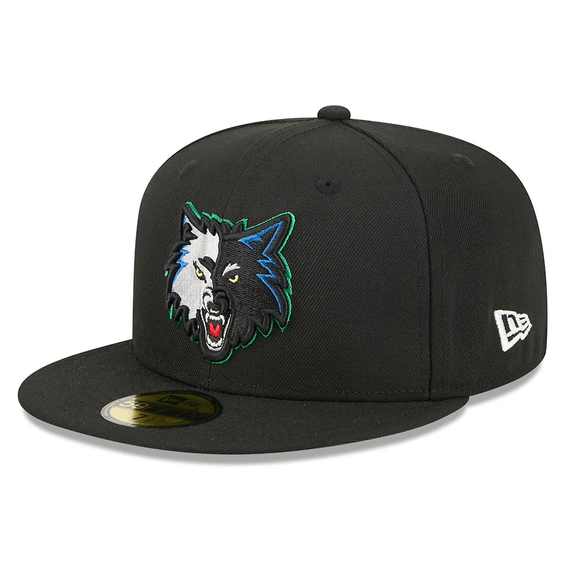 Men's New Era Black Minnesota Timberwolves 2025/26 Classic Edition Jersey Hook 59FIFTY Fitted Hat