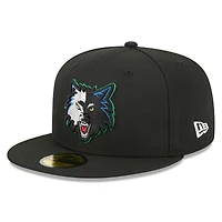 Men's New Era Black Minnesota Timberwolves 2025/26 Classic Edition Jersey Hook 59FIFTY Fitted Hat