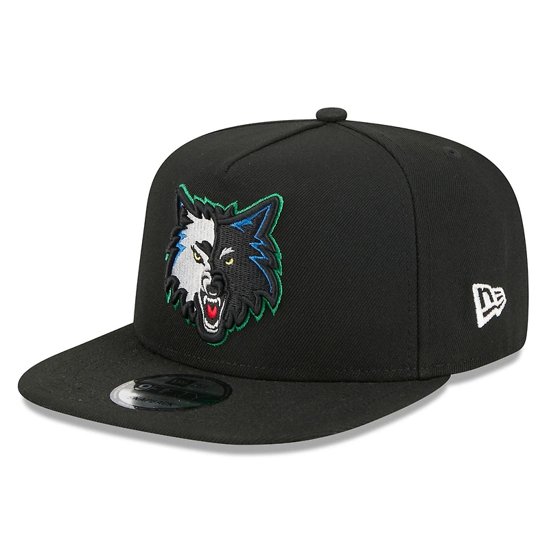 Men's New Era Black Minnesota Timberwolves 2025/26 Classic Edition Jersey Hook A-Frame 9FIFTY Snapback Hat