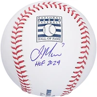 Joe Mauer Minnesota Twins Autographed Hall of Fame Logo Baseball with "HOF 2024" Inscription