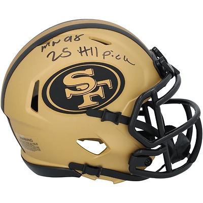 Mykel Williams San Francisco 49ers Autographed Riddell Rave Speed Mini Helmet with "2025 #11 Pick" Inscription