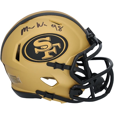Mykel Williams San Francisco 49ers Autographed Riddell Rave Speed Mini Helmet