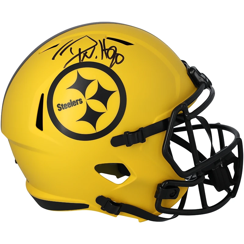 T.J. Watt Pittsburgh Steelers Autographed Riddell Rave Speed Replica Helmet