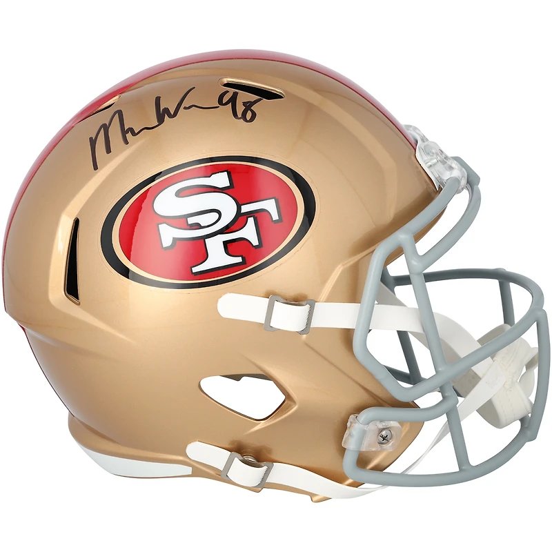 Mykel Williams San Francisco 49ers Autographed Riddell Speed Replica Helmet