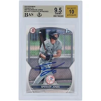 Spencer Jones New York Yankees Autographed 2023 Bowman Prospects 1st Bowman #BP-139 Beckett Fanatics Witnessed Authenticated 9.5/10 Card
