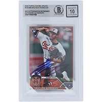 Grayson Rodriguez Baltimore Orioles Autographed 2023 Topps Chrome Update #USC98 Beckett Fanatics Witnessed Authenticated 10 Rookie Card