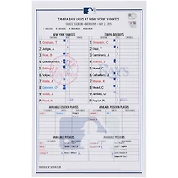 New York Yankees Game-Used Lineup Card vs. Tampa Bay Rays on May 2, 2025