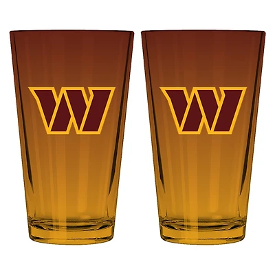 The Memory Company Washington Commanders Two-Pack 16oz. Ombre Pint Glass Set