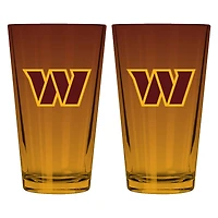 The Memory Company Washington Commanders Two-Pack 16oz. Ombre Pint Glass Set