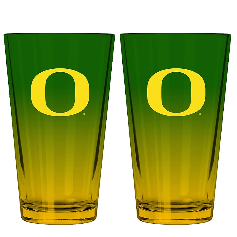 The Memory Company Oregon Ducks Two-Pack 16oz. Ombre Pint Glass Set