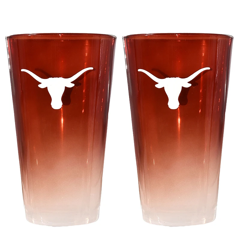 The Memory Company Texas Longhorns Two-Pack 16oz. Ombre Pint Glass Set