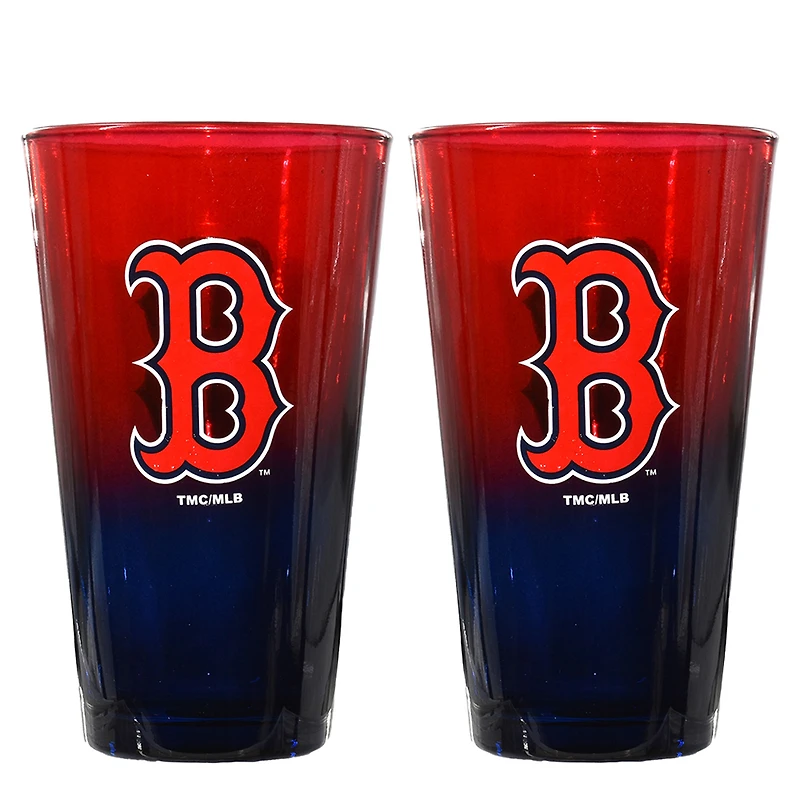 The Memory Company Boston Red Sox Two-Pack 16oz. Ombre Pint Glass Set