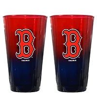 The Memory Company Boston Red Sox Two-Pack 16oz. Ombre Pint Glass Set