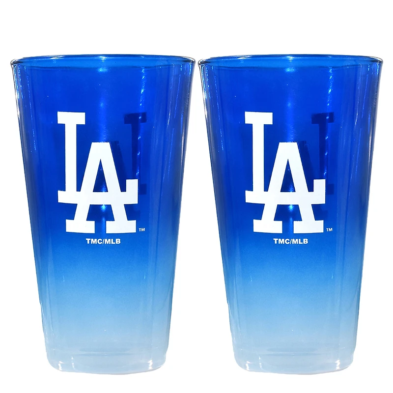 The Memory Company Los Angeles Dodgers Two-Pack 16oz. Ombre Pint Glass Set