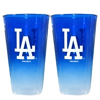 The Memory Company Los Angeles Dodgers Two-Pack 16oz. Ombre Pint Glass Set