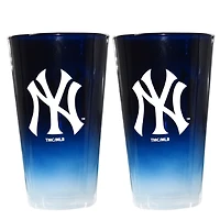 The Memory Company New York Yankees Two-Pack 16oz. Ombre Pint Glass Set