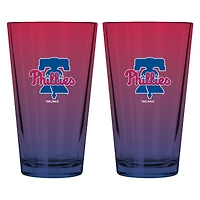The Memory Company Philadelphia Phillies Two-Pack 16oz. Ombre Pint Glass Set