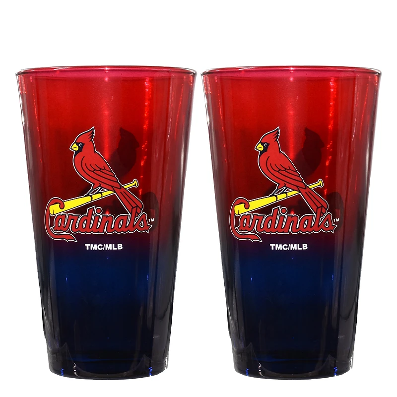 The Memory Company St. Louis Cardinals Two-Pack 16oz. Ombre Pint Glass Set