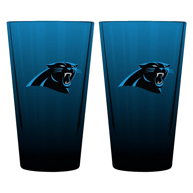 The Memory Company Carolina Panthers Two-Pack 16oz. Ombre Pint Glass Set