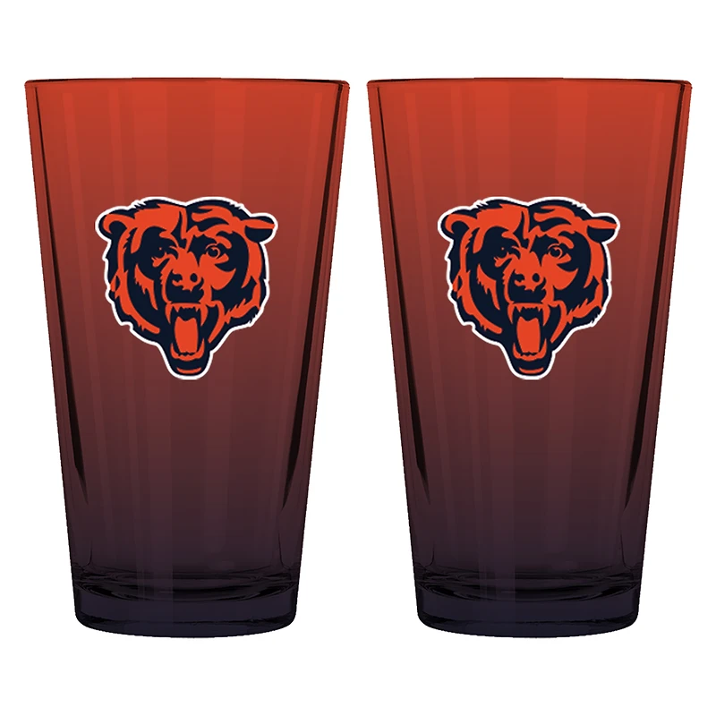 The Memory Company Chicago Bears Two-Pack 16oz. Ombre Pint Glass Set