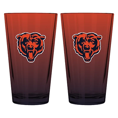 The Memory Company Chicago Bears Two-Pack 16oz. Ombre Pint Glass Set